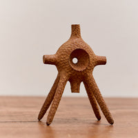 Aleph Geddis Wood Sculpture, Littles Round Portal Buddy #51