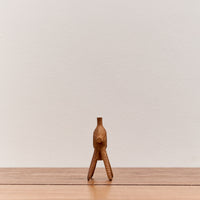 Aleph Geddis Wood Sculpture, Littles Round Portal Buddy #51