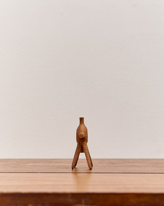 Aleph Geddis Wood Sculpture, Littles Round Portal Buddy #51