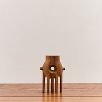 Aleph Geddis Wood Sculpture, Spacey Bust #48