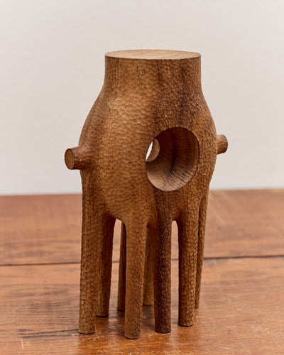 Aleph Geddis Wood Sculpture, Spacey Bust #48