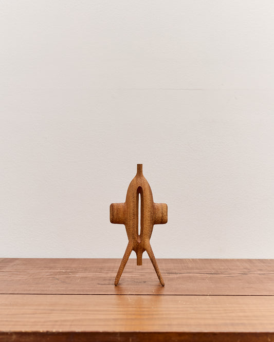 Aleph Geddis Wood Sculpture, Medium Winged Portal Buddy #46