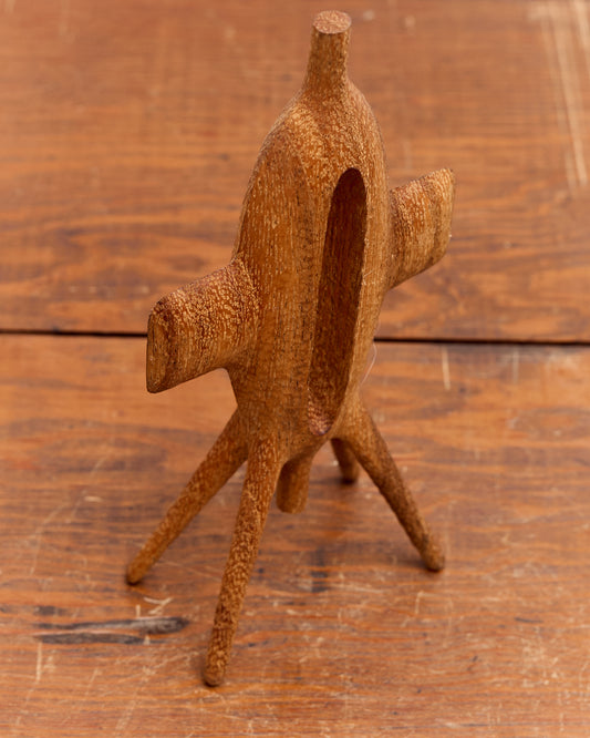 Aleph Geddis Wood Sculpture, Medium Winged Portal Buddy #46