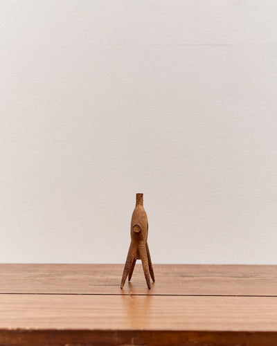 Aleph Geddis Wood Sculpture, Littles Round Portal Buddy #49