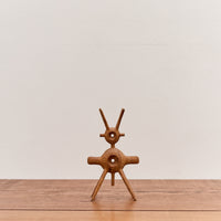 Aleph Geddis Wood Sculpture, Littles Winged Portal Buddy #50