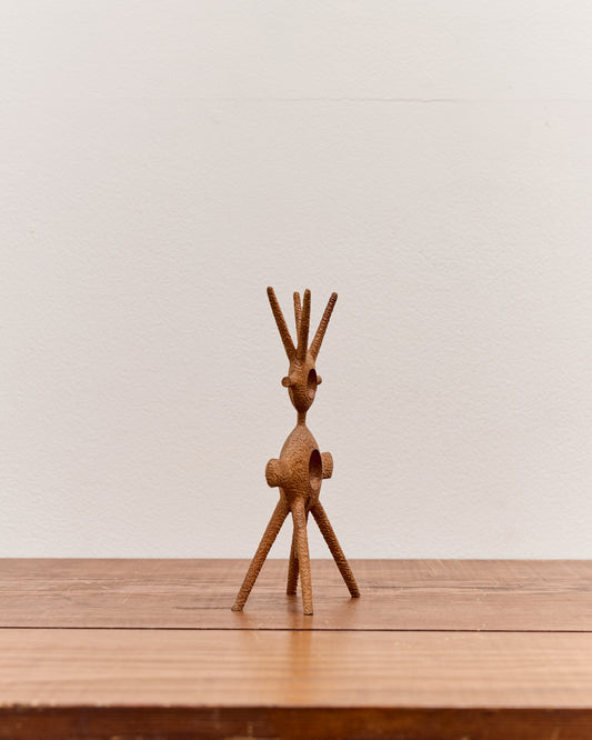 Aleph Geddis Wood Sculpture, Littles Winged Portal Buddy #50