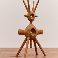 Aleph Geddis Wood Sculpture, Littles Winged Portal Buddy #50
