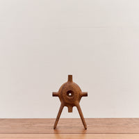 Aleph Geddis Wood Sculpture, Littles Round Portal Vuddy #56