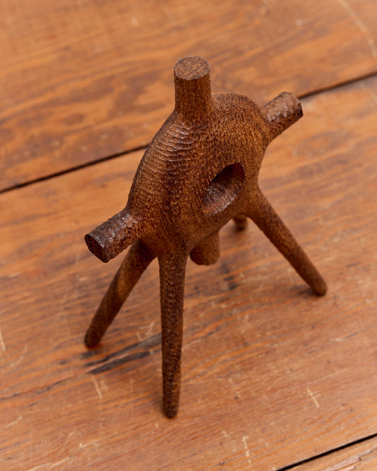 Aleph Geddis Wood Sculpture, Littles Round Portal Vuddy #56