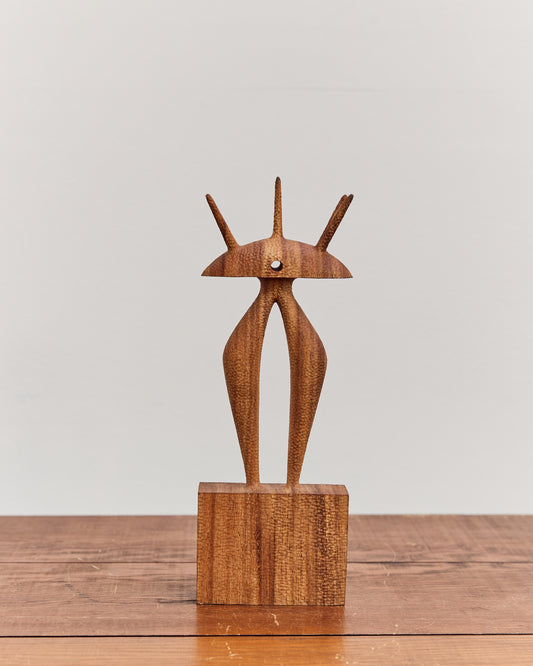 Wood Sculpture, Portal Buddy Mushroom Guy Strider Variation
