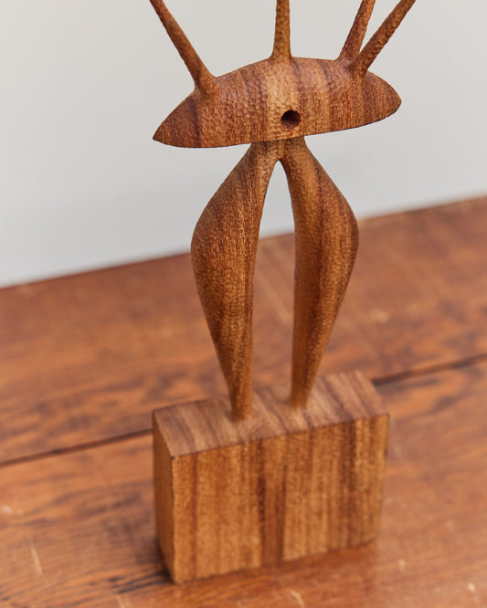 Wood Sculpture, Portal Buddy Mushroom Guy Strider Variation