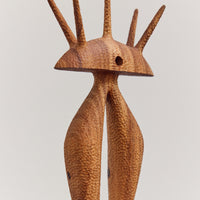 Wood Sculpture, Portal Buddy Mushroom Guy Strider Variation