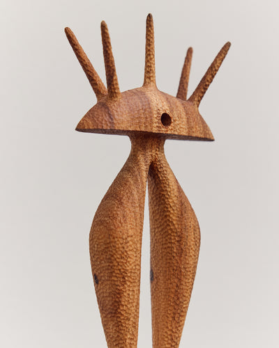 Wood Sculpture, Portal Buddy Mushroom Guy Strider Variation