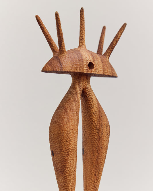 Wood Sculpture, Portal Buddy Mushroom Guy Strider Variation
