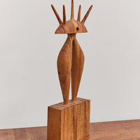 Wood Sculpture, Portal Buddy Mushroom Guy Strider Variation