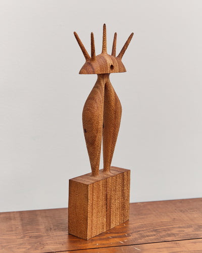 Wood Sculpture, Portal Buddy Mushroom Guy Strider Variation