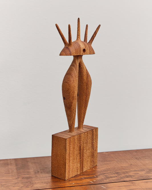 Wood Sculpture, Portal Buddy Mushroom Guy Strider Variation