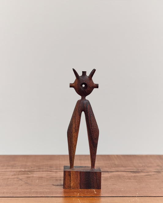 Wood Sculpture, Round Portal Buddy Strider Variation