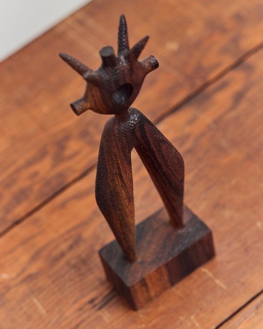 Wood Sculpture, Round Portal Buddy Strider Variation