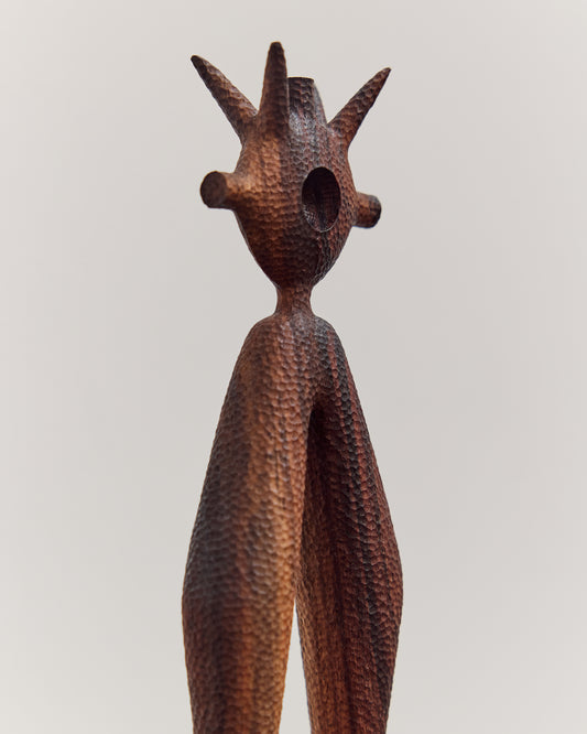 Wood Sculpture, Round Portal Buddy Strider Variation
