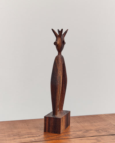 Wood Sculpture, Round Portal Buddy Strider Variation