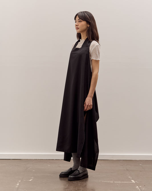 Anggae Apron Wrap Dress, Black