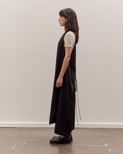 Anggae Apron Wrap Dress, Black