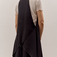 Anggae Apron Wrap Dress, Black
