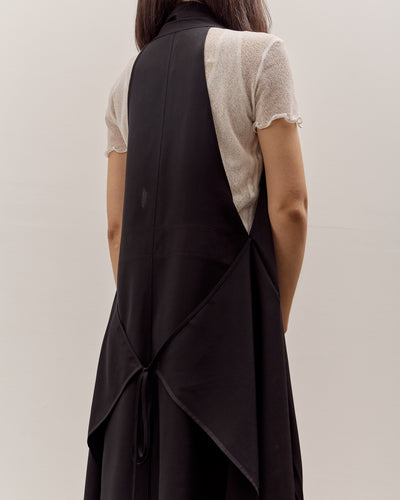 Anggae Apron Wrap Dress, Black