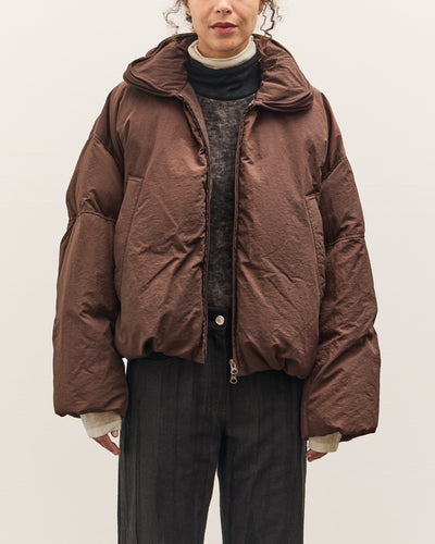 Anggae Wired Collar Puffer, Brown