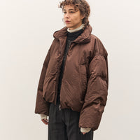 Anggae Wired Collar Puffer, Brown
