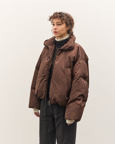 Anggae Wired Collar Puffer, Brown
