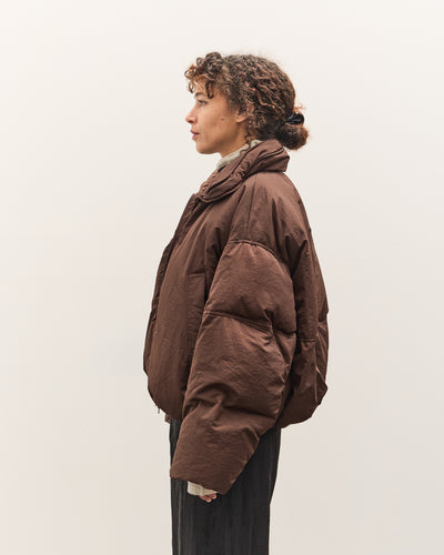 Anggae Wired Collar Puffer, Brown