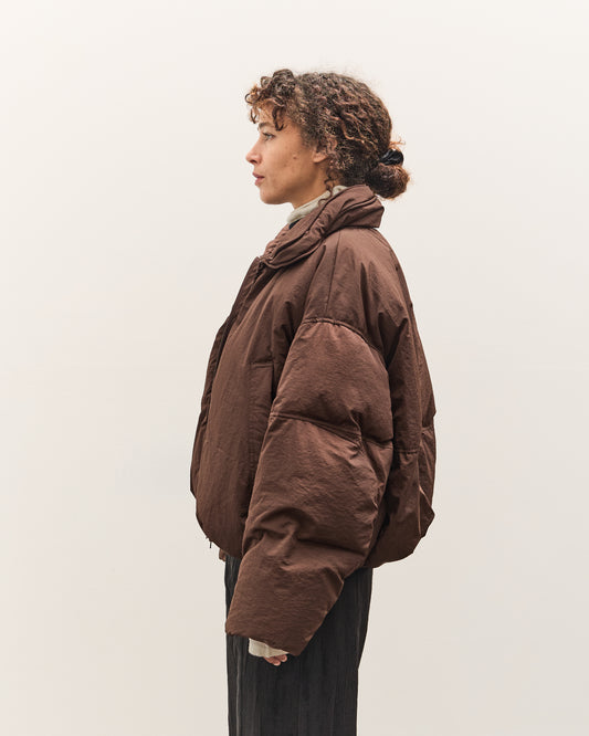 Anggae Wired Collar Puffer, Brown