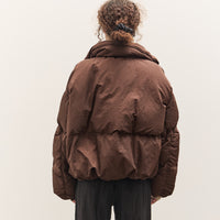 Anggae Wired Collar Puffer, Brown