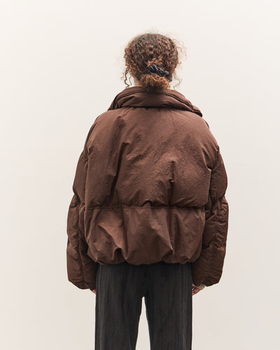 Anggae Wired Collar Puffer, Brown