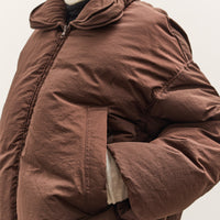 Anggae Wired Collar Puffer, Brown