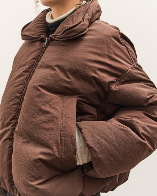 Anggae Wired Collar Puffer, Brown