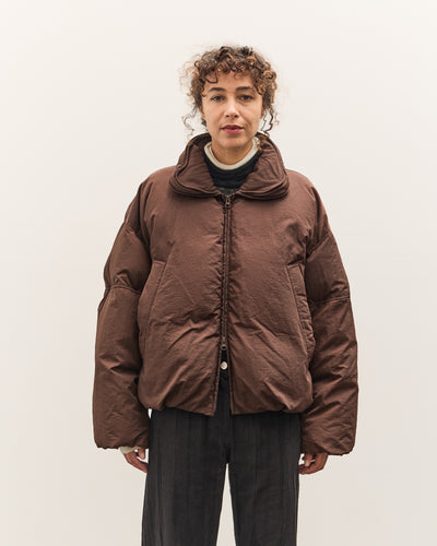 Anggae Wired Collar Puffer, Brown