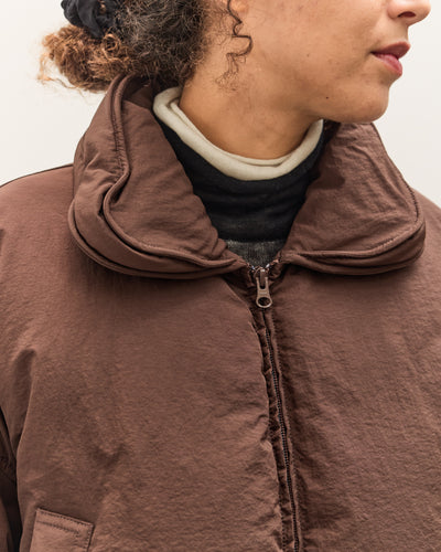 Anggae Wired Collar Puffer, Brown