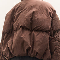 Anggae Wired Collar Puffer, Brown