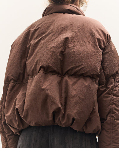 Anggae Wired Collar Puffer, Brown