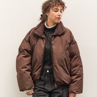 Anggae Wired Collar Puffer, Brown