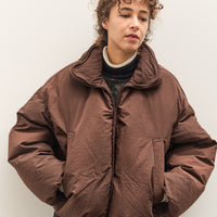 Anggae Wired Collar Puffer, Brown