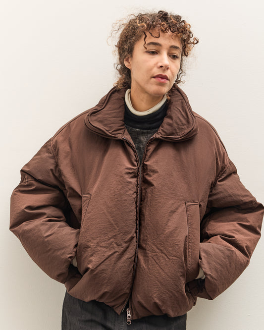 Anggae Wired Collar Puffer, Brown