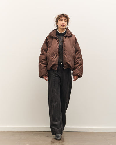 Anggae Wired Collar Puffer, Brown