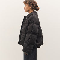 Anggae Jacquard Single Button Puffer, Navy