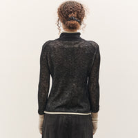 Anggae Layered Two-Tone Turtleneck, Black
