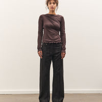 Anggae Cross Layered T-Shirt, Brown