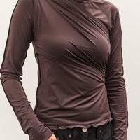 Anggae Cross Layered T-Shirt, Brown